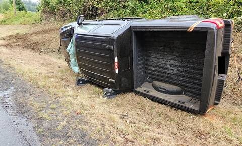 Driver Issued 90-Day Driving Prohibition Following Rollover Collision on Veterans Memorial Parkway