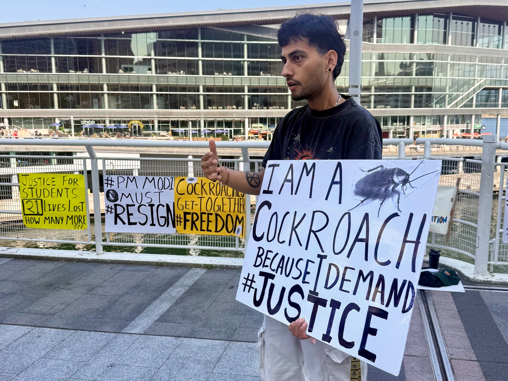 Cockroach protest reaches  Canada/ Photo by Sukhwant Singh Dhillon 