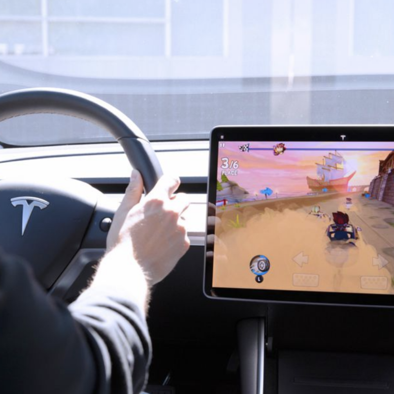 tesla video stops