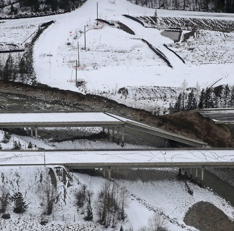 Damaged bc roads