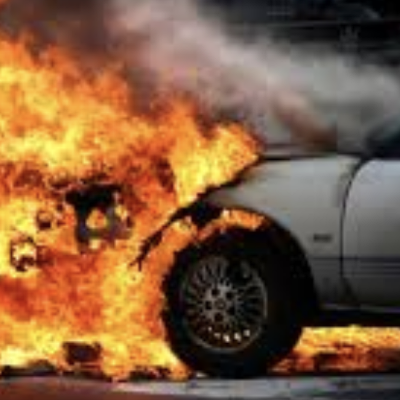 car destroyed in fire